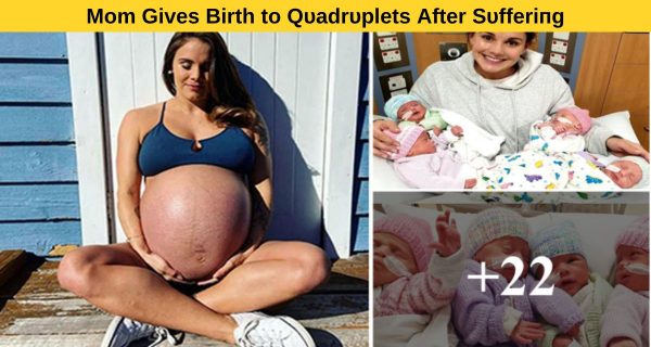 Captivating : Mother Delivers Quadruplets After Suffering Through Fertility Treatment.